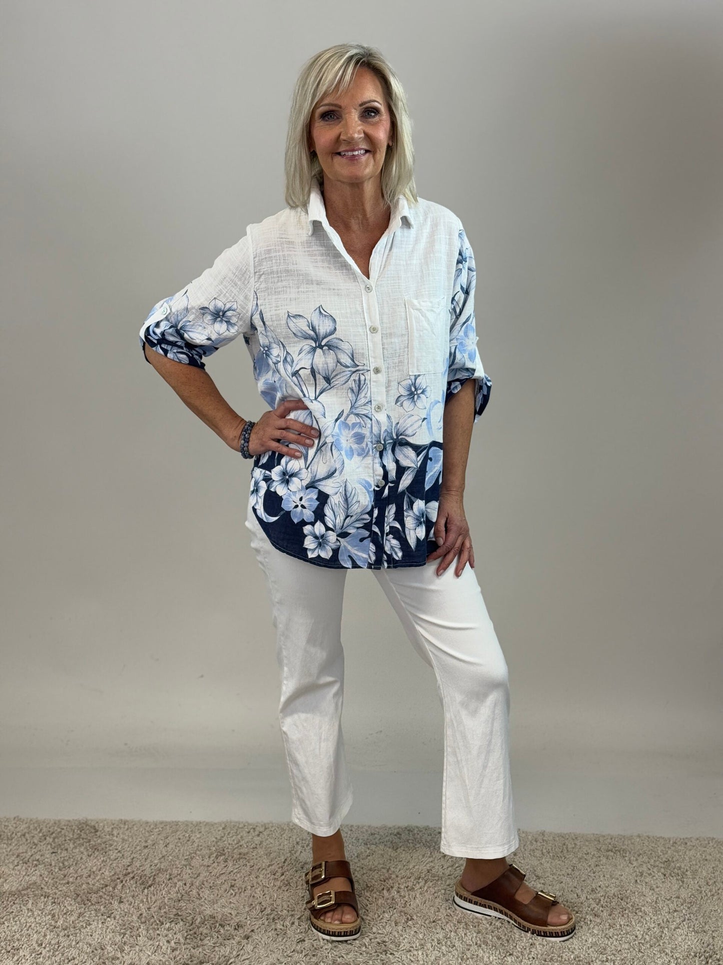 Vit/ marin blus Mixbyheart