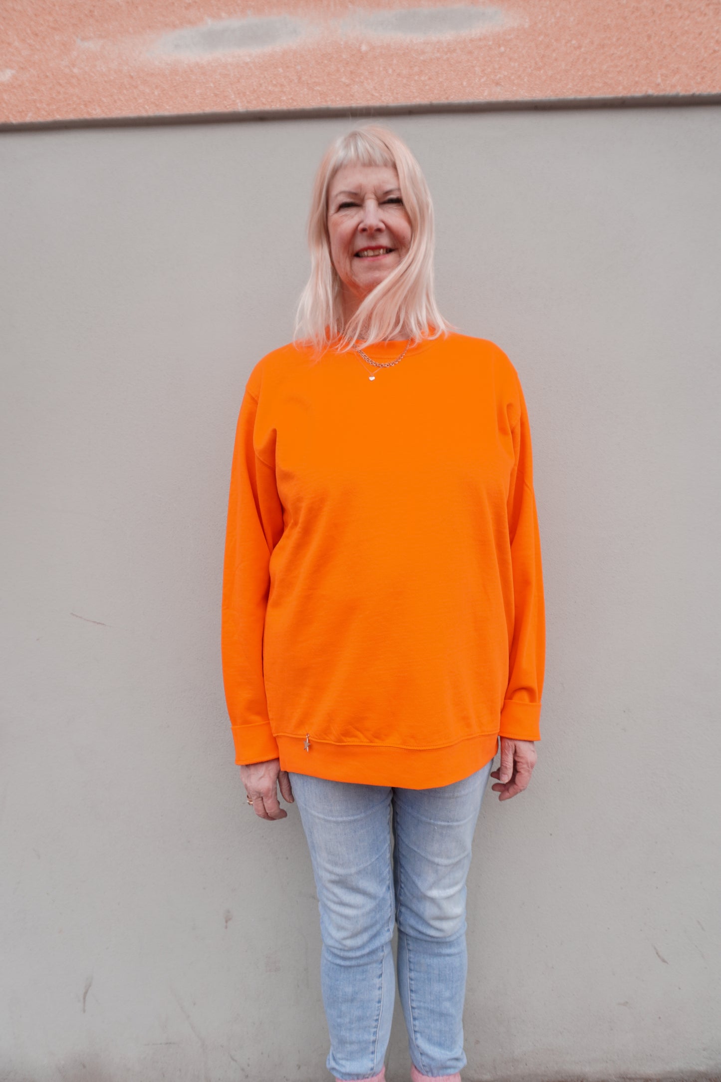 Classic collegetröja, orange